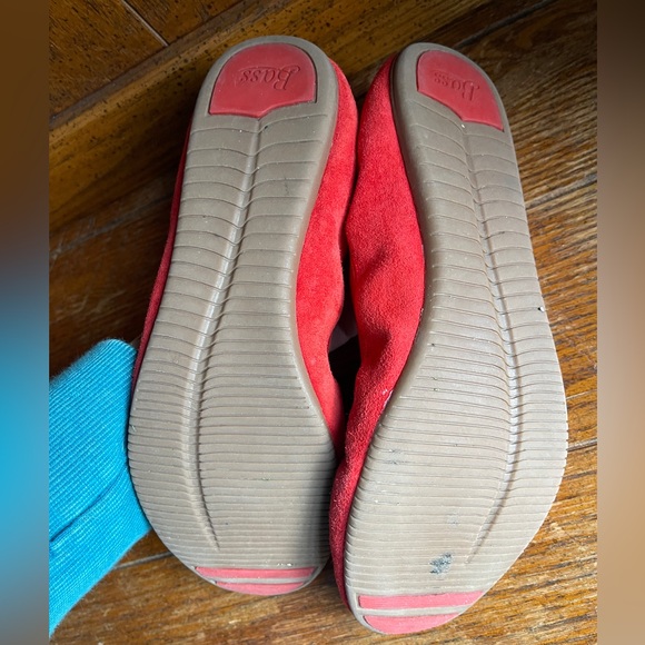 G.H. Bass & Co. True Red Leather Suede Women’s 7.5 Ballet Flats / Slippers - Picture 4 of 8